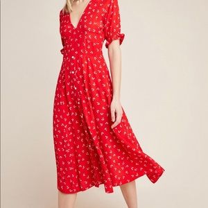 Faithful the brand red midi dress